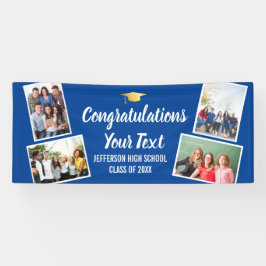 卒業写真コラージュおめでとうシニアカラー 横断幕