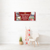 卒業写真コラージュおめでとうシニアカラー 横断幕 (インサイチュ)