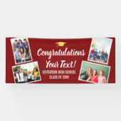 卒業写真コラージュおめでとうシニアカラー 横断幕 (横)