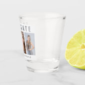 卒業写真コラージュおめでとう白 ショットグラス (右)