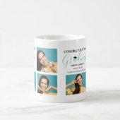 卒業写真コラージュおめでとう コーヒーマグカップ (中央)