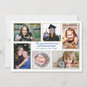 卒業写真コラージュの発表のみ 招待状 (正面)