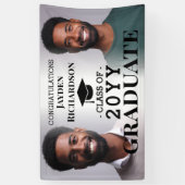 卒業写真コラージュカスタムおめでとう 横断幕 (縦)