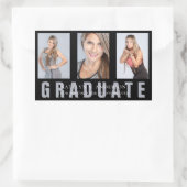 卒業写真コラージュカスタム角型ステッキ 長方形シール (バッグ)