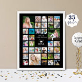 卒業写真コラージュクラスのブラックパーティー ポスター