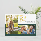 卒業写真コラージュスクリプト卒業パーティー サンキューカード (スタンド正面)