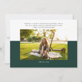 卒業写真コラージュスクリプト卒業パーティー サンキューカード (裏面)