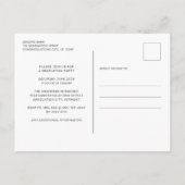 卒業写真コラージュバーガンディユニーク卒業 インビテーションポストカード (裏面)