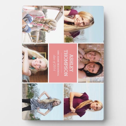 卒業写真コラージュプラーク（6枚） フォトプラーク (正面)