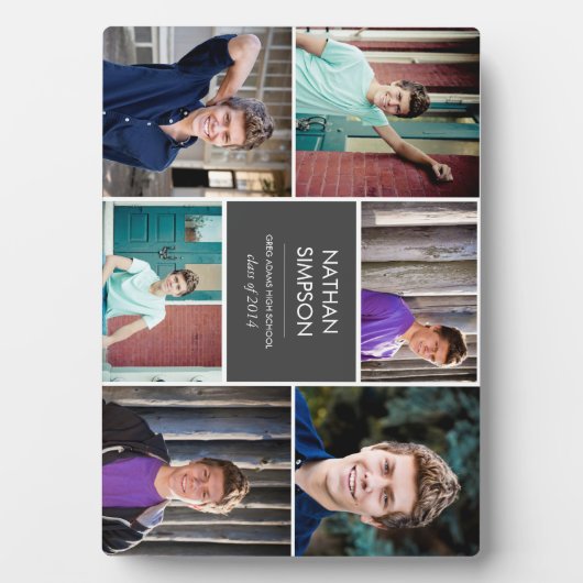 卒業写真コラージュプラーク（6枚） フォトプラーク (正面)