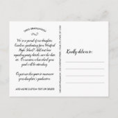 卒業写真コラージュ卒業発表 ポストカード (裏面)