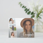 卒業写真コラージュ卒業発表 ポストカード (スタンド正面)