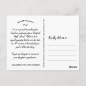 卒業写真コラージュ卒業発表 ポストカード (裏面)