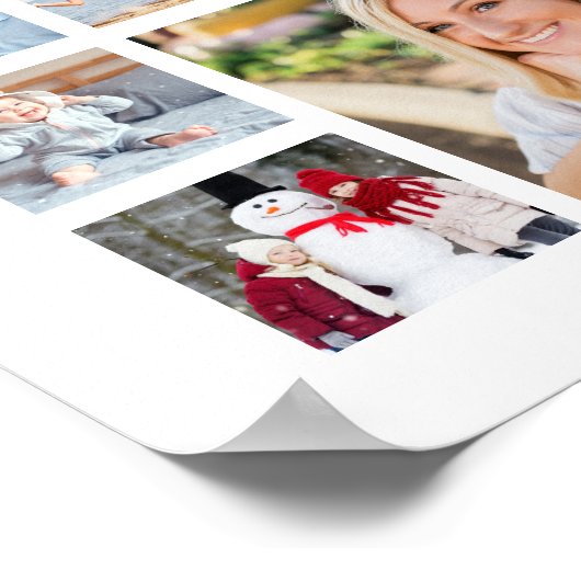 卒業写真コラージュ卒業記念 ポスター (角)