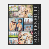 卒業写真コラージュ数々のをマスター フリースブランケット (正面)