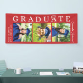 卒業写真コラージュ赤と白グラード2025 横断幕 (トレードショー)