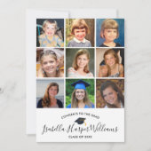 卒業写真コラージュ通年パーティー 招待状 (正面)