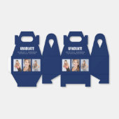 卒業写真コラージュ青のカスタム特典ボックス フェイバーボックス (折り畳みなし)