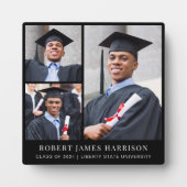 卒業写真コラージュ黒 フォトプラーク (正面)