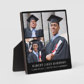 卒業写真コラージュ黒 フォトプラーク (正面)