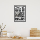 卒業写真コラージュ10枚ポスター ポスター (キッチン)