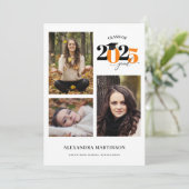 卒業写真コラージュ2023年オレンジクラス 招待状 (スタンド正面)