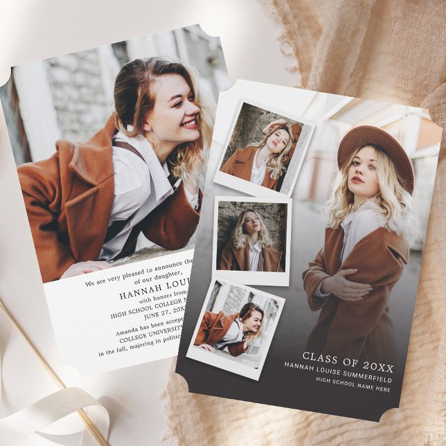 卒業写真コラージュ2025年発表 (Graduation 2025 Photo Collage Grad Announcement)