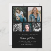 卒業写真コラージュ 招待状 (正面)