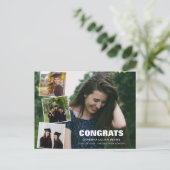 卒業写真コラージュ|4枚の写真はがき ポストカード (スタンド正面)