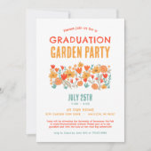 卒業写真ゴーグ遠くにガーデンパーティー 招待状 (正面)