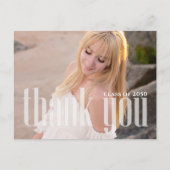 卒業写真サンキューカードカスタム ポストカード (正面)