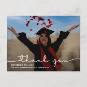 卒業写真シンプルありがとう ポストカード (正面)