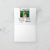 卒業写真シンプルクラシックadd class year sch カード (内部)