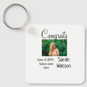 卒業写真シンプルクラシックadd class year sch キーホルダー (正面)