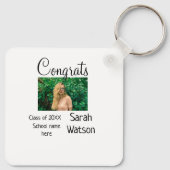 卒業写真シンプルクラシックadd class year sch キーホルダー (裏面)