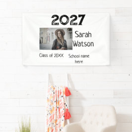 卒業写真シンプルクラシックadd class year sch 横断幕