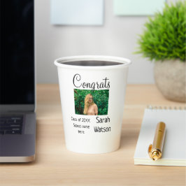 卒業写真シンプルクラシックadd class year sch 紙コップ