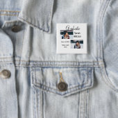 卒業写真シンプルクラシックadd class year sch 缶バッジ (インサイチュ)