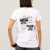 卒業写真シンプルクラシックadd class year sch tシャツ (裏面)
