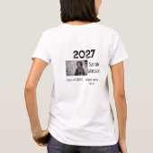 卒業写真シンプルクラシックadd class year sch tシャツ (裏面)