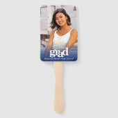 卒業写真シンプルネイビモダンー青の形見 ハンドファン (裏面)