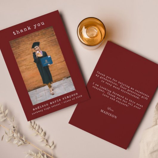 卒業写真シンプルミニマリスト ノートカード