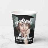 卒業写真シンプルモダンオープンハウスパーティーPa 紙コップ (裏面)