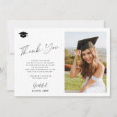 卒業写真シンプル卒業サンキューカード サンキューカード (正面)