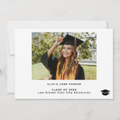 卒業写真シンプル卒業サンキューカード サンキューカード (裏面)