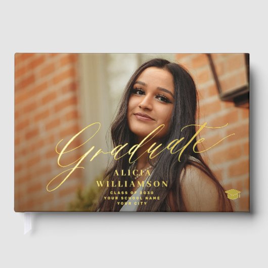 卒業写真スエレガントクリプト大学院の名前 ゲストブック (正面)