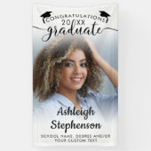 卒業写真スクリプトエレガントおめでとう卒業 横断幕 (縦)