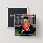 卒業写真スタイリッシュ記念 缶バッジ (正面&裏面)