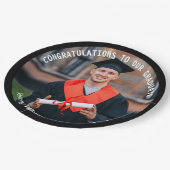 卒業写真スタイリッシュ院生パーティー ペーパープレート (アングル)