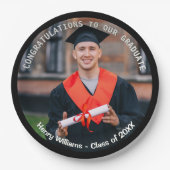 卒業写真スタイリッシュ院生パーティー ペーパープレート (正面)